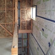 Pro Clima membrane systems from Germany provide a floor, wall, wood, gray