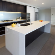 The cabinets in this kitchen by Arcadia Joinery architecture, countertop, interior design, kitchen, real estate, gray