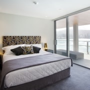 Doors and windows in the APL Vantage Architectural architecture, bed frame, bedroom, ceiling, condominium, estate, floor, home, interior design, property, real estate, room, suite, wall, window, white, gray