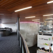 On the upper levels of the Stranges building, architecture, interior design, gray