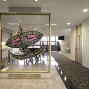 The Malaysian kite is one of several wayfinding interior design, lobby, real estate, gray