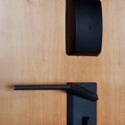 These custom handles by Chant Hardware are formed product design, shelf, orange