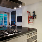 The microwave oven is a drawer set within countertop, interior design, kitchen, gray