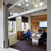 The boardroom in the Gaze office and design architecture, ceiling, daylighting, floor, house, interior design, window, gray