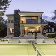 A large overhang on the east side of architecture, elevation, estate, facade, home, house, property, real estate, residential area