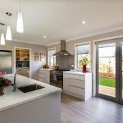 The kitchen is the centre of operations in countertop, home, interior design, kitchen, property, real estate, window, gray