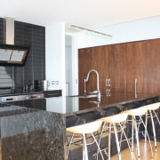 The kitchen cabinetry in this house by Archimetrix countertop, interior design, kitchen, real estate, room, white