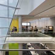 On the Health Sciences Education Building project, the architecture, glass, interior design, gray