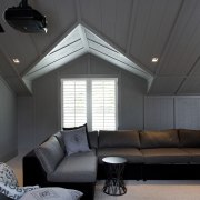 Timberworld supplied and delivered every building material requirement architecture, ceiling, daylighting, home, house, interior design, living room, room, window, black, gray