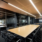 For this architects office fit-out, the main meeting architecture, ceiling, interior design, black