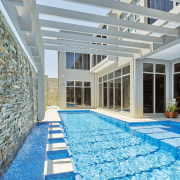 Making a splash  guests couldnt fail to condominium, daylighting, estate, home, leisure, leisure centre, property, real estate, swimming pool, water, gray, teal