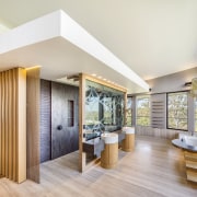 Like the dressing room behind it, this shower ceiling, estate, home, interior design, living room, real estate, gray