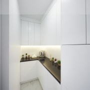 This kitchen always looks its best due to architecture, ceiling, daylighting, house, interior design, kitchen, product design, property, real estate, white