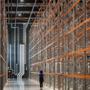 Row upon row, rack upon rack  the architecture, building, daylighting, facade, structure, tourist attraction, warehouse, gray, black