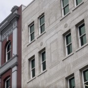 Architects Peddle Thorp say the two different facade apartment, architecture, building, city, condominium, daytime, facade, house, landmark, metropolis, metropolitan area, neighbourhood, window, gray