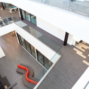 The top level of Te Ara o Mauao, architecture, building, daylighting, glass, white, gray