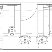 On this townhouse project by Grant Amon Architects, black and white, drawing, font, text, white