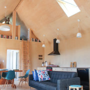 024 - architecture | ceiling | daylighting | architecture, ceiling, daylighting, floor, furniture, home, house, interior design, living room, loft, real estate, room, table, wall, orange