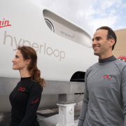 Virgin Hyperloop's first passengers in BIG-Bjarke Ingels Group 