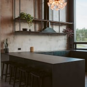 The antique feature pendant light was added to 