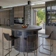 The rustic table that forms part of the 