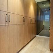 Slimline shaker profile cabinetry in the walk-in wardrobe 