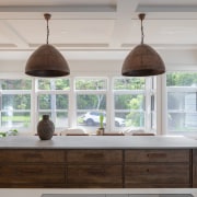 Looking from kitchen out over the breakfast bar 