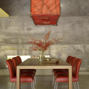 Commanding perspective - chair | dining room | chair, dining room, floor, furniture, interior design, lighting accessory, table, wall, gray