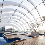 Luxury on high! The owner of the exclusive architecture, building, ceiling, daylighting, house, interior design, real estate, roof, swimming pool, white