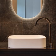 The Sofia basins in Matte White are teemed 