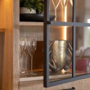 The design introduces a subtle industrial feel, incorporating 