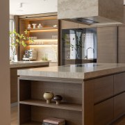 Open shelving is a feature of the second 