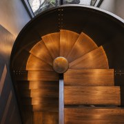Feature staircase with rich wooden treads. - Courting 
