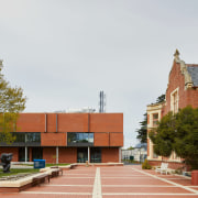 The facility seen from across the campus. - 