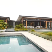 Transparent pool fencing keeps the look clean and 