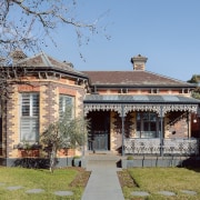 The original front section of the house has 