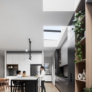 A long skylight introduces daylight deep into the 