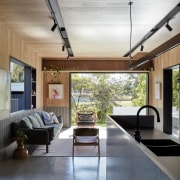 Looking through the open-plan living spaces to the 