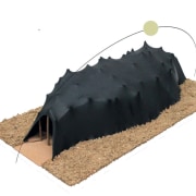 "Forêt" or "Forest": This space is bathed in rock, soil, white