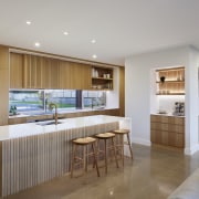 Designer kitchen with walk-in scullery tucked in behind 