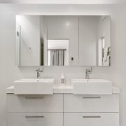 This double bathroom vanity displays the design appeal 