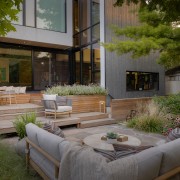 The home’s renovation added a large sliding door 