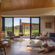 Living room – concrete floors are tinted with 