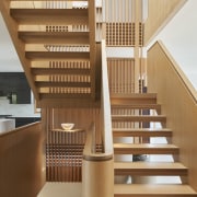 Front view of the timber staircase that helps 