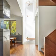 A double-height space in the entry foyer showcases 