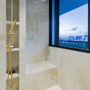 The window in the shower area, complete with 