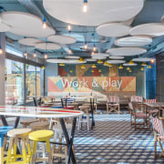 The colourful, sunlit dining area. - You're calling 