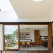 Looking in from the covered al fresco dining 