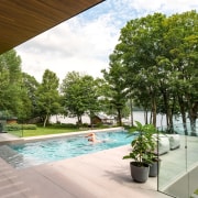 Glass balustrades further ensure there's an open flow 