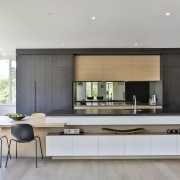 This clean-lined kitchen has a pared back almost 